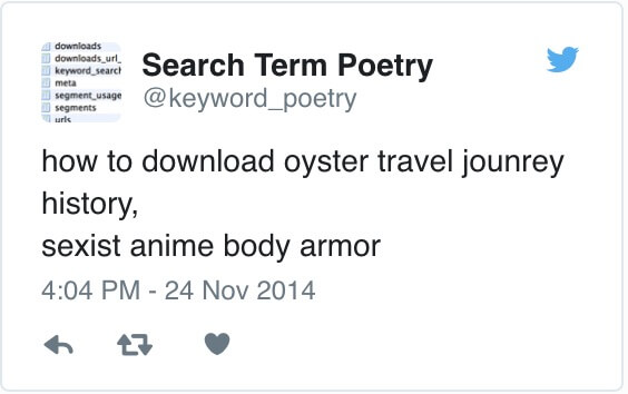 Search Term Poetry Data Art