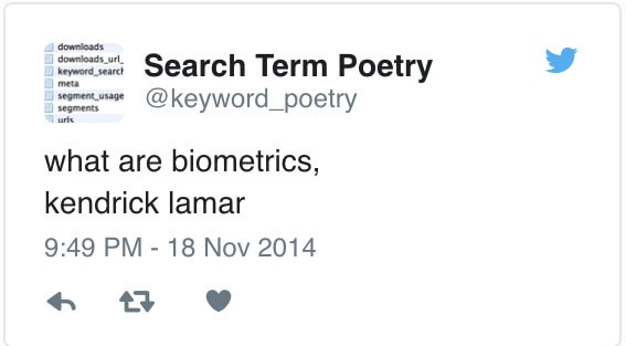 Search Term Poetry Data Art