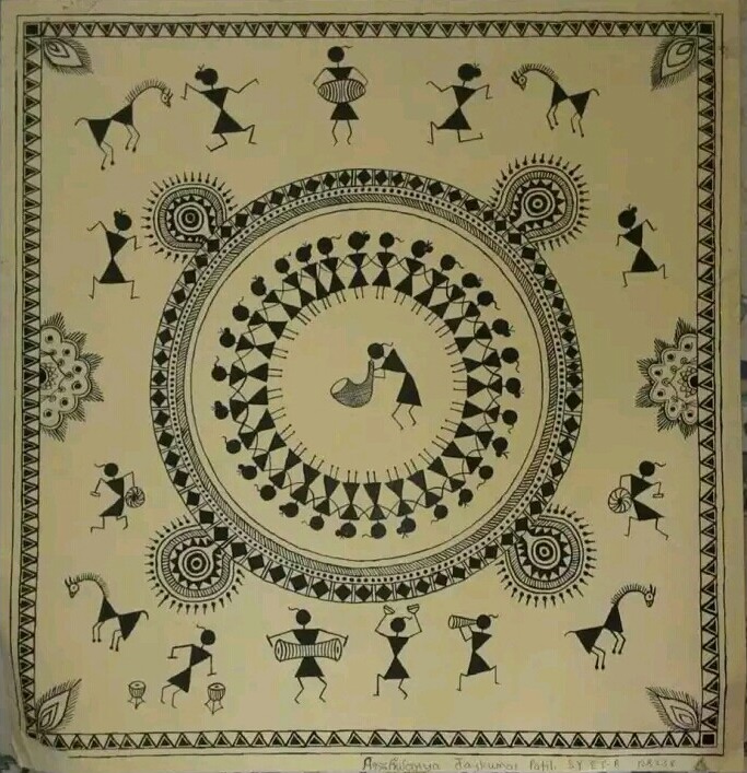 Warli Painting by Aishwarya Patil