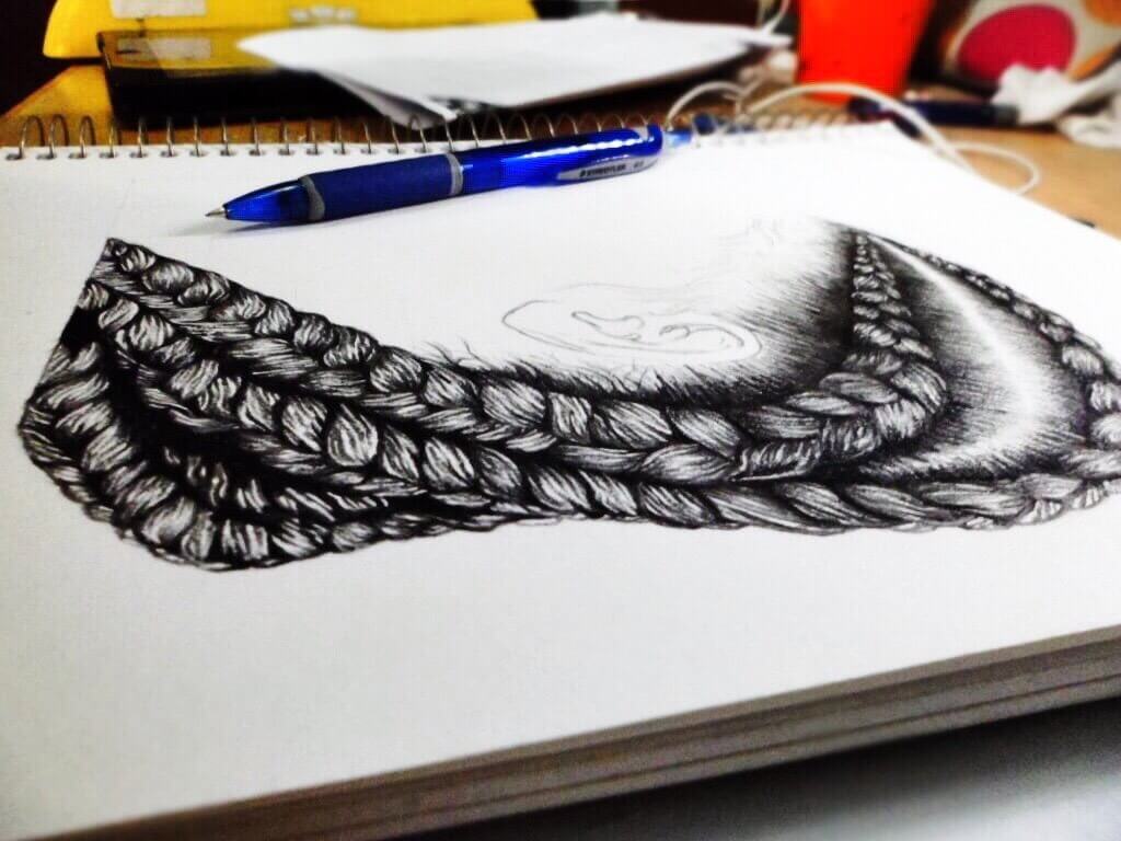 Hair Sketches and Pencil Art 2