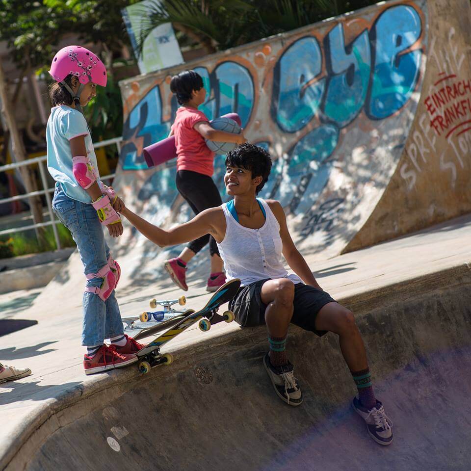 Atita Verghese skateboarding girl